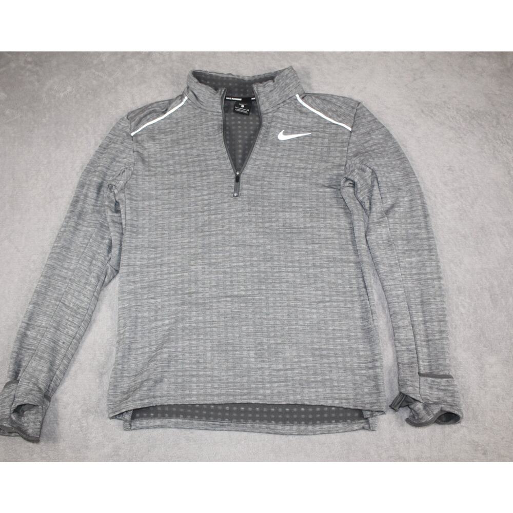 Nike Women’s Running Dri-FIT Half Zip Pullover Gray Long Sleeve Size S